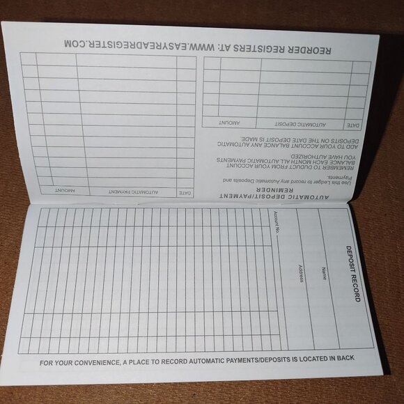 Easy Read Transaction Registers 3-Pack Checkbook Registers For Banking & Budget - Picture 3 of 6